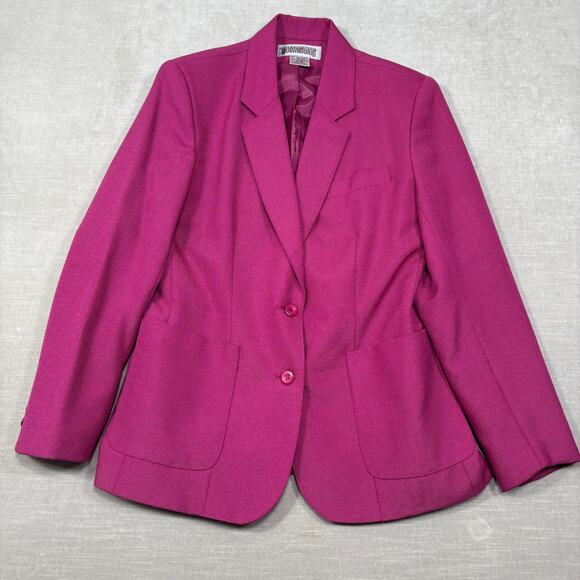 Vtg Worthington Womens Pink Purple Blazer Sz 10  Japan Tailored Chic Retro - Picture 1 of 9